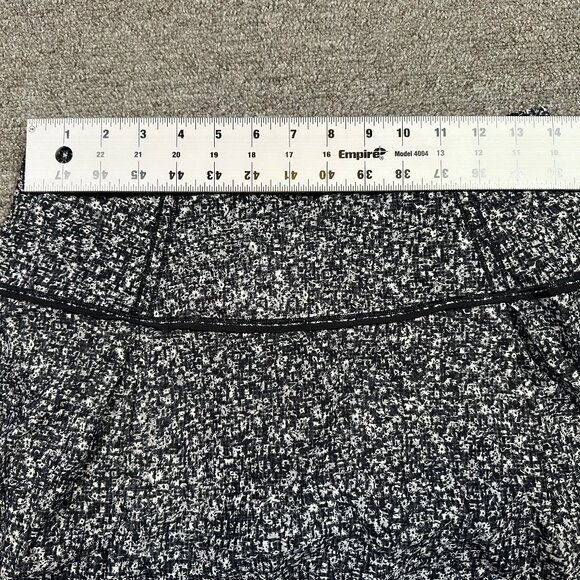 Lululemon Lost In Pace Skirt Daisy Dust Alpine White Black Tennis Skirt Skort 6 - Picture 4 of 7